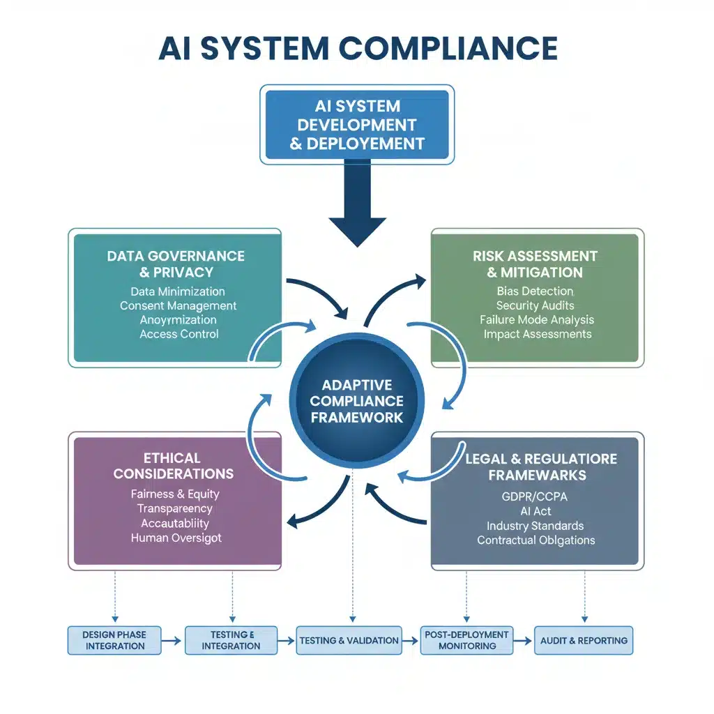 Diagrama de cumplimiento normativo para sistemas de inteligencia artificial