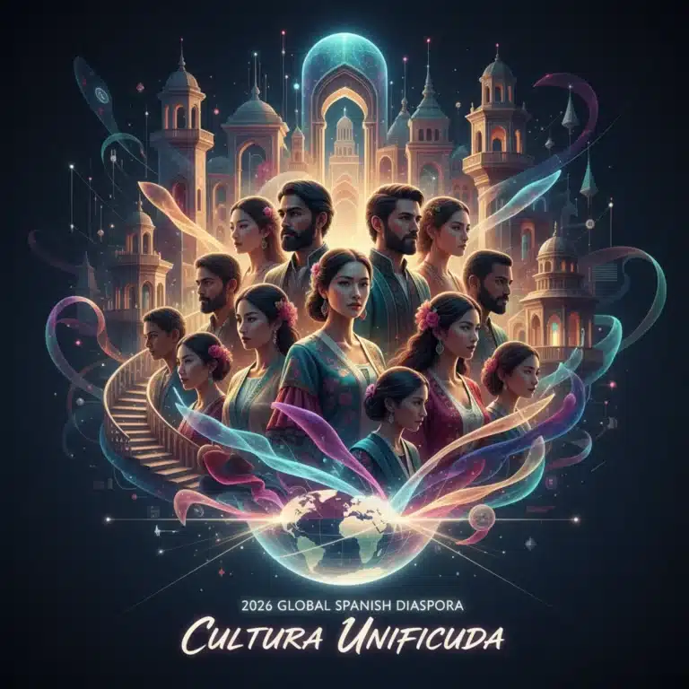 Representación artística de la diáspora española y su impacto cultural global en 2026.