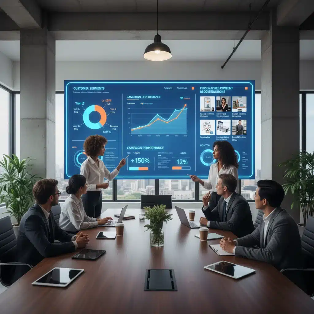 Equipo de marketing analizando datos de clientes en una CDP para optimizar campañas personalizadas.