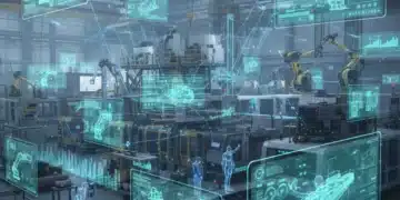 Gemelos digitales optimizando maquinaria industrial para mantenimiento predictivo