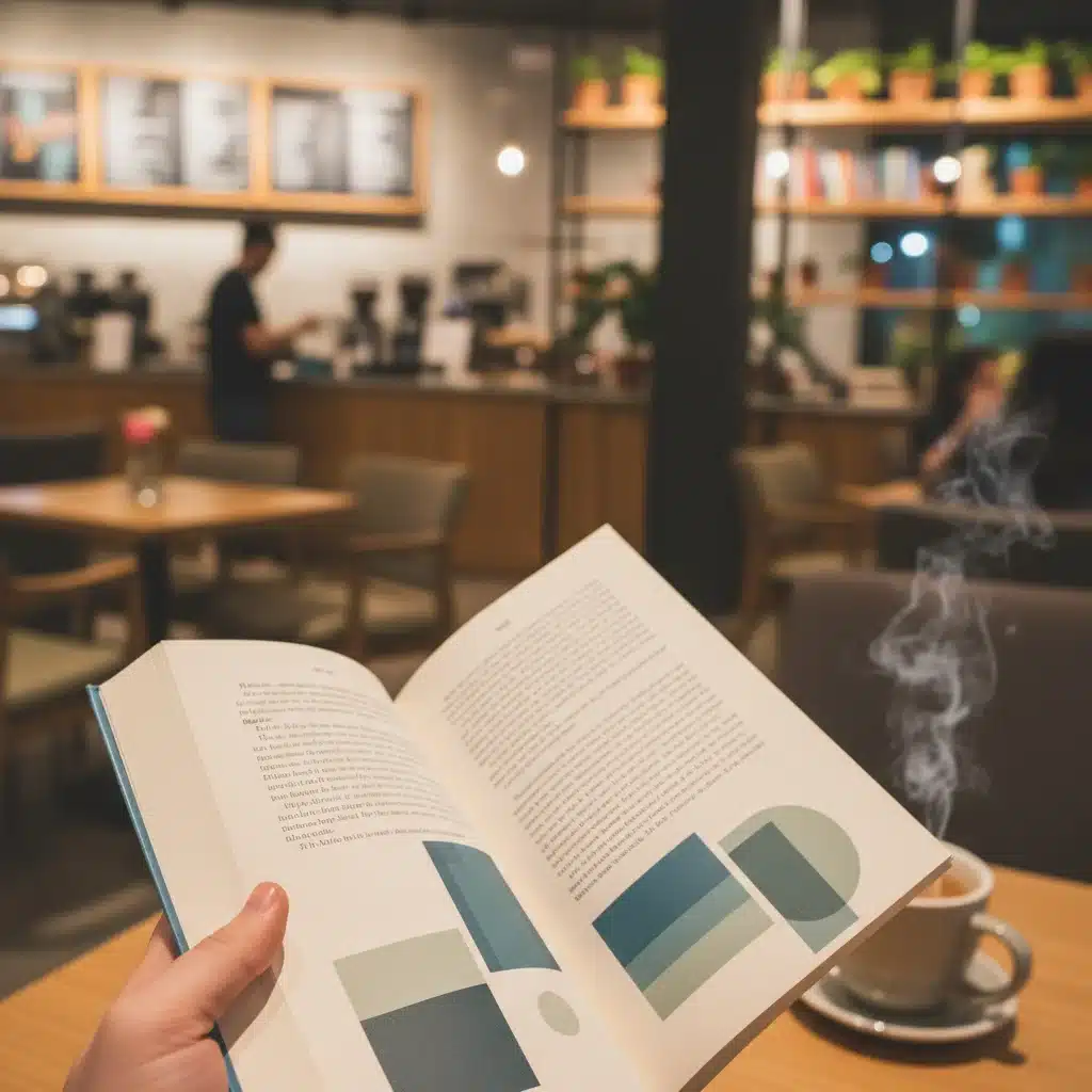 Primer plano de un libro abierto en un café, invitando a la lectura y al descubrimiento de nuevas voces literarias.