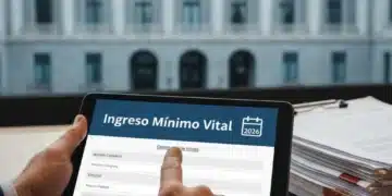 Persona rellenando formulario digital para solicitar el Ingreso Mínimo Vital 2026