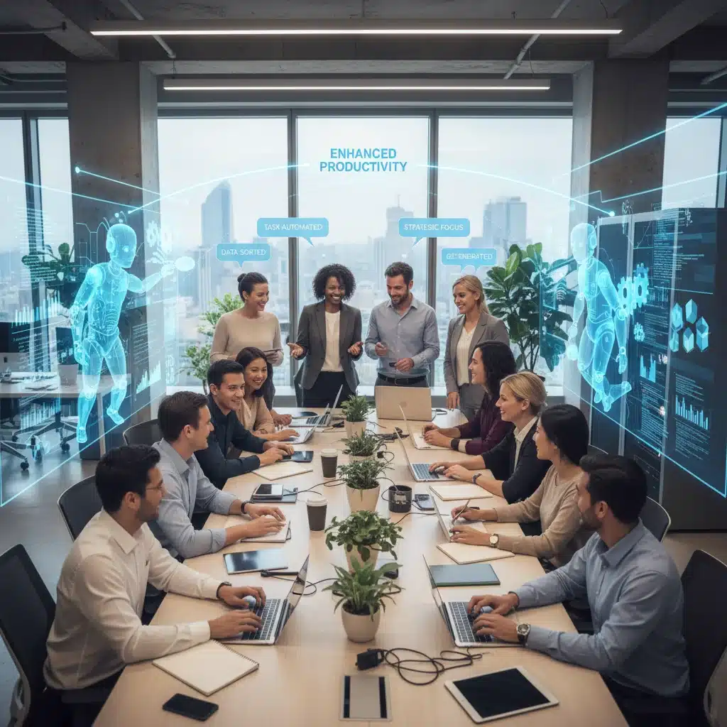 Empleados satisfechos y enfocados en tareas estratégicas gracias a la automatización de procesos.