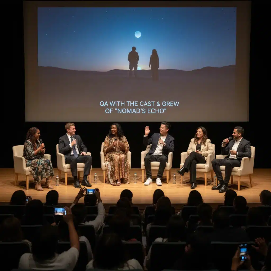 Directores y talentos emergentes debatiendo en un festival de cine español.