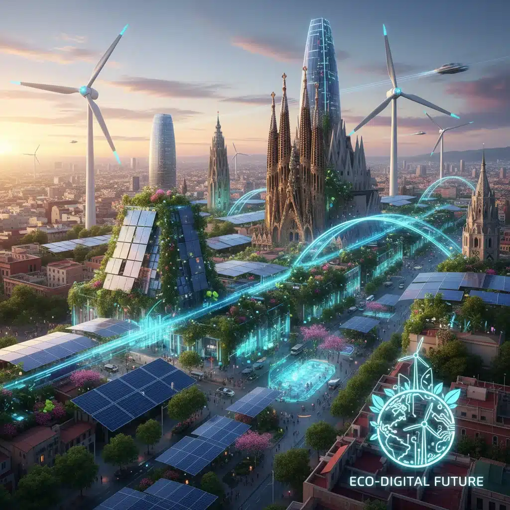Tecnologías Verdes Digitales: Reduzca 15% Huella de Carbono en España para 2027