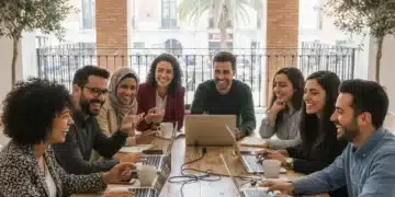 PYMES y autónomos en España beneficiándose del Kit Digital para la digitalización de sus negocios.