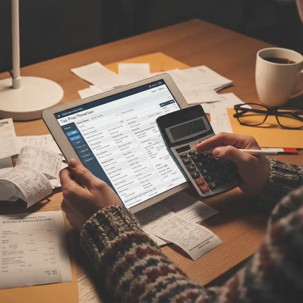 Persona revisando documentos fiscales para solicitar deducciones por eficiencia energética.